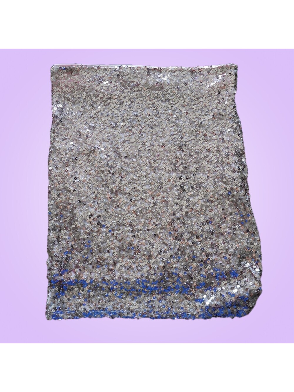 Haute Monde Women's Rose Gold Sequin Pencil Mini Skirt Small Sparkle Party